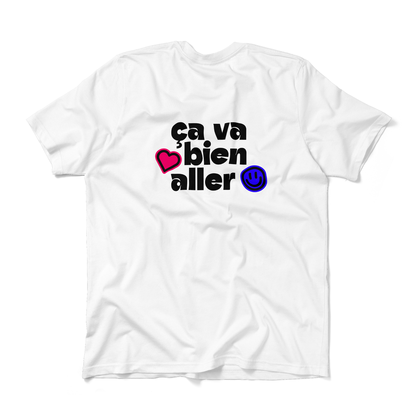ça va bien aller • t-shirt unisex • blanc (version dos)