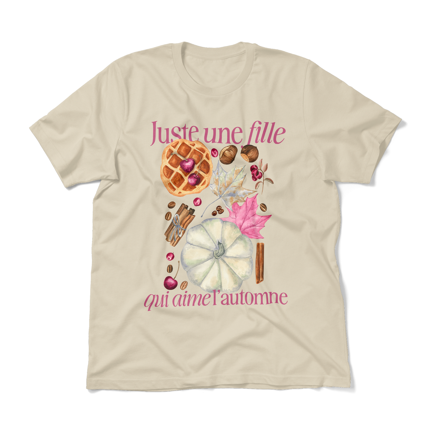 une fille d'automne • t-shirt fit unisex • crème