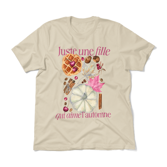 une fille d'automne • t-shirt fit unisex • crème