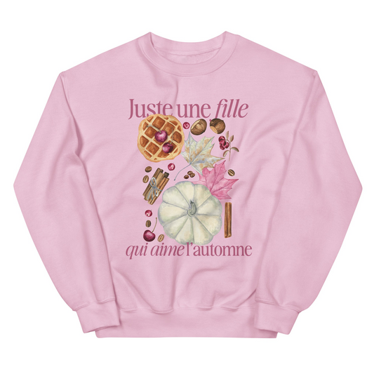 une fille d'automne • coton ouaté fit unisex • rose
